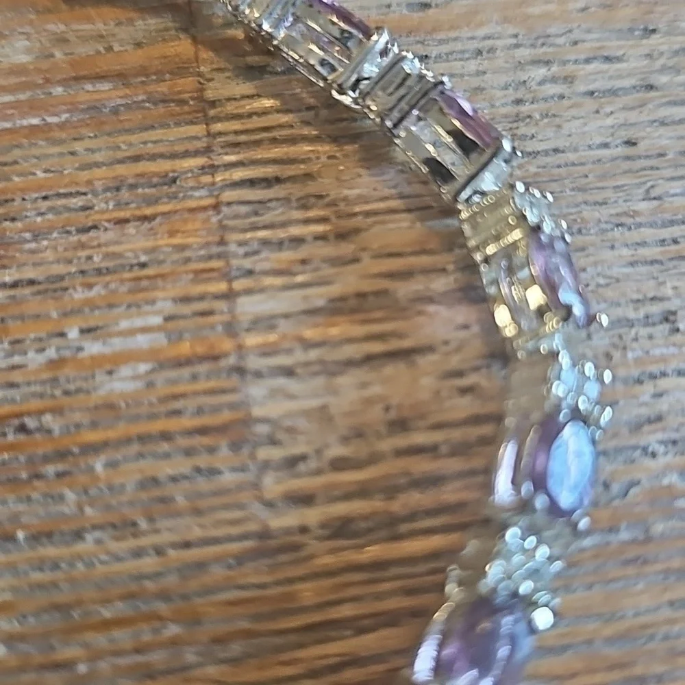 AVON February Birthstone Elegant Tennis Bracelet With Amethyst Purple